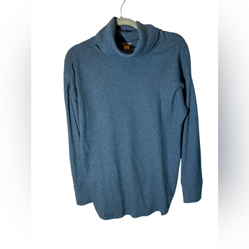 Eddie Bauer Women’s Cowl Neck Waffle Knit Shirt Size medium